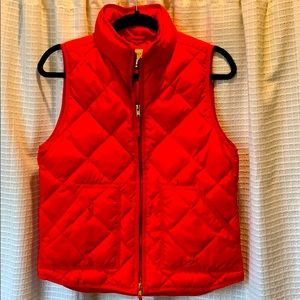J. Crew Red Down Vest